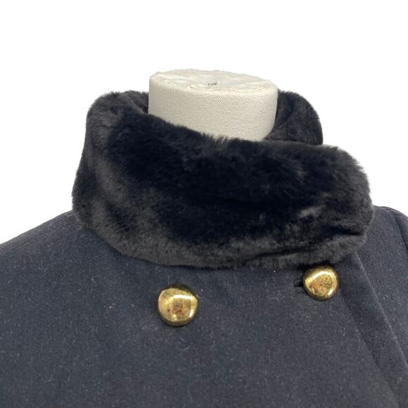 Marc by Marc Jacobs Runway Gemini Melton Coat Faux Fur Collar Double Breasted XS - Picture 5 of 15